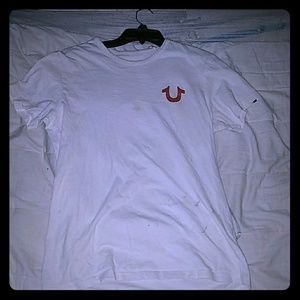 True Religion Shirt All White & Red